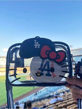 Hello Kitty x LA Dodgers Clear Crossbody Bag - Navy & Red